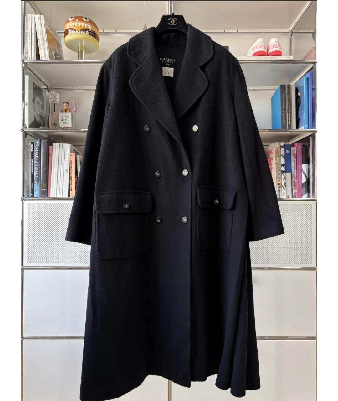 CHANEL Черное кашемировое пальто, фото 10