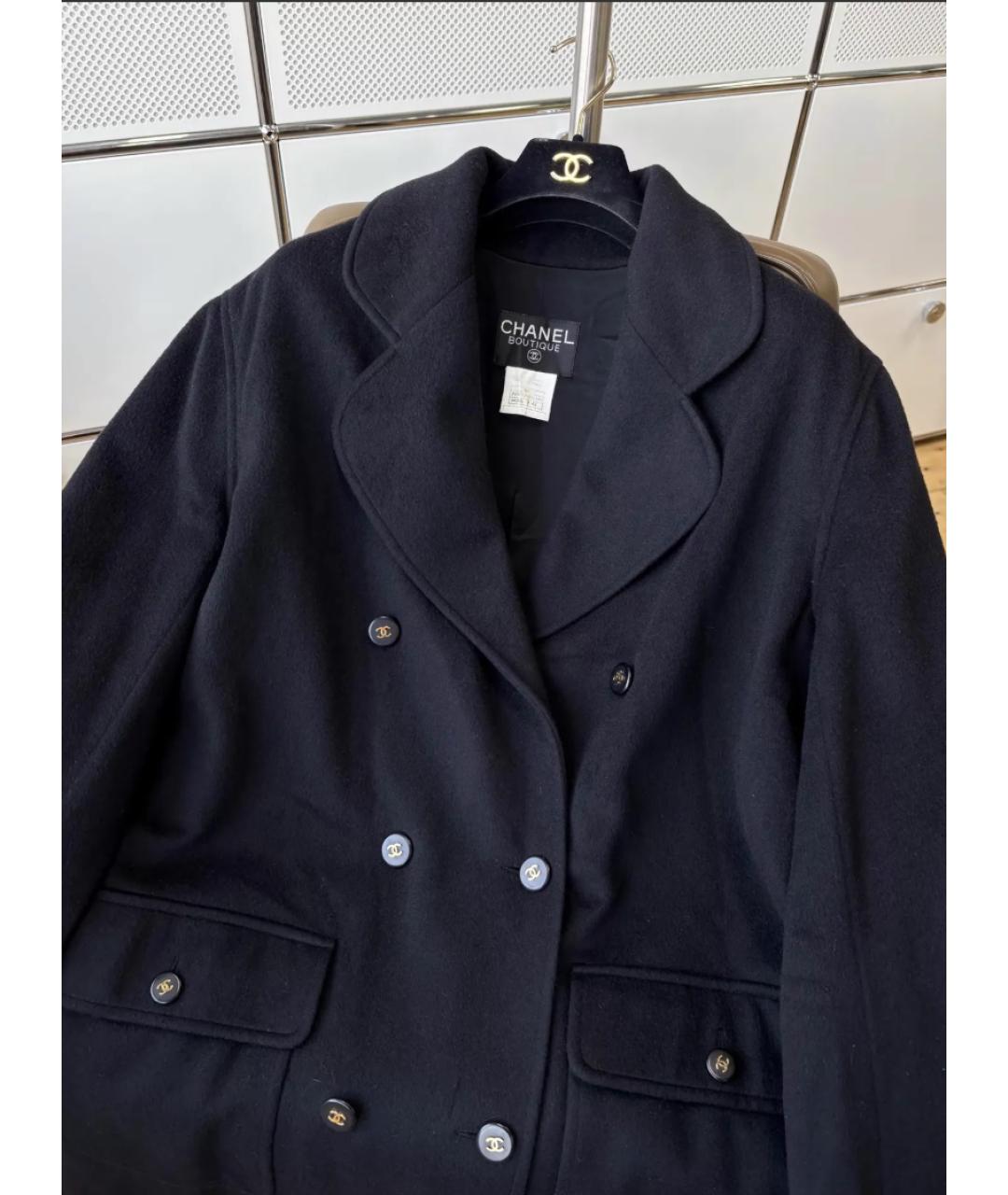 CHANEL Черное кашемировое пальто, фото 6