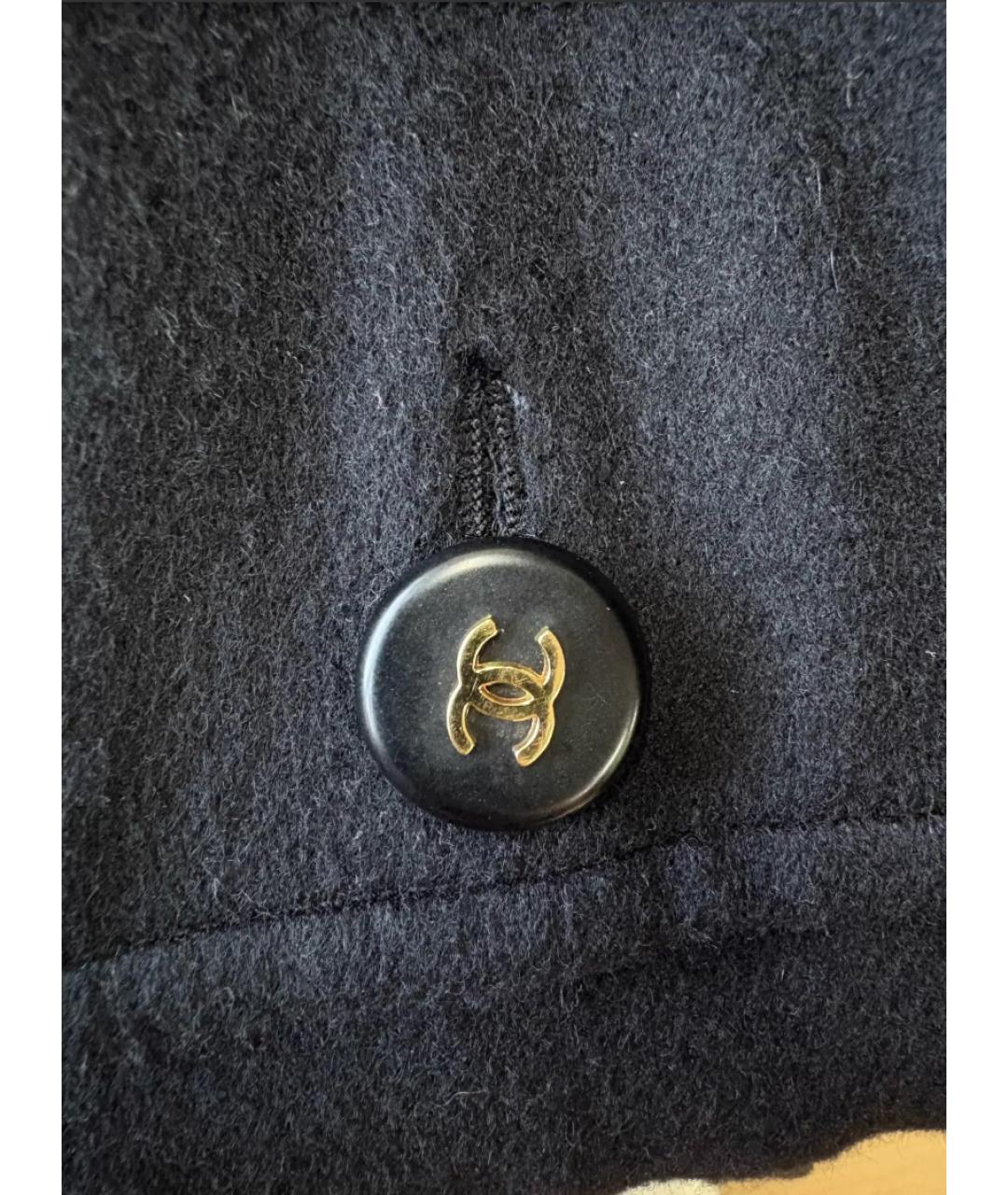 CHANEL Черное кашемировое пальто, фото 8