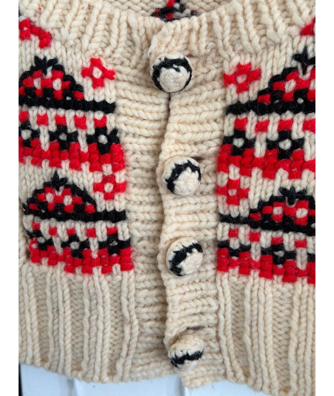 COMME DES GARÇONS Бежевый шерстяной джемпер / свитер, фото 4