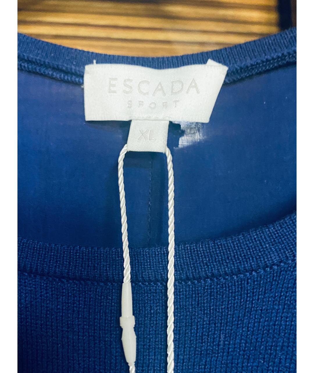 ESCADA Синий шерстяной костюм с юбками, фото 4