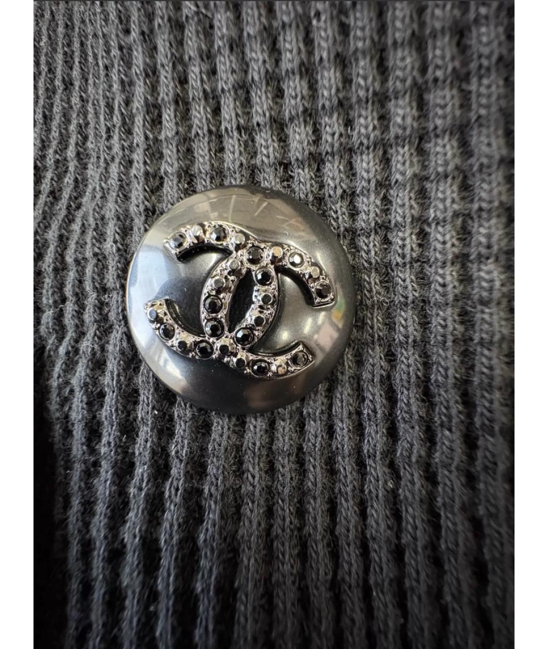 CHANEL Черная хлопковая куртка, фото 3