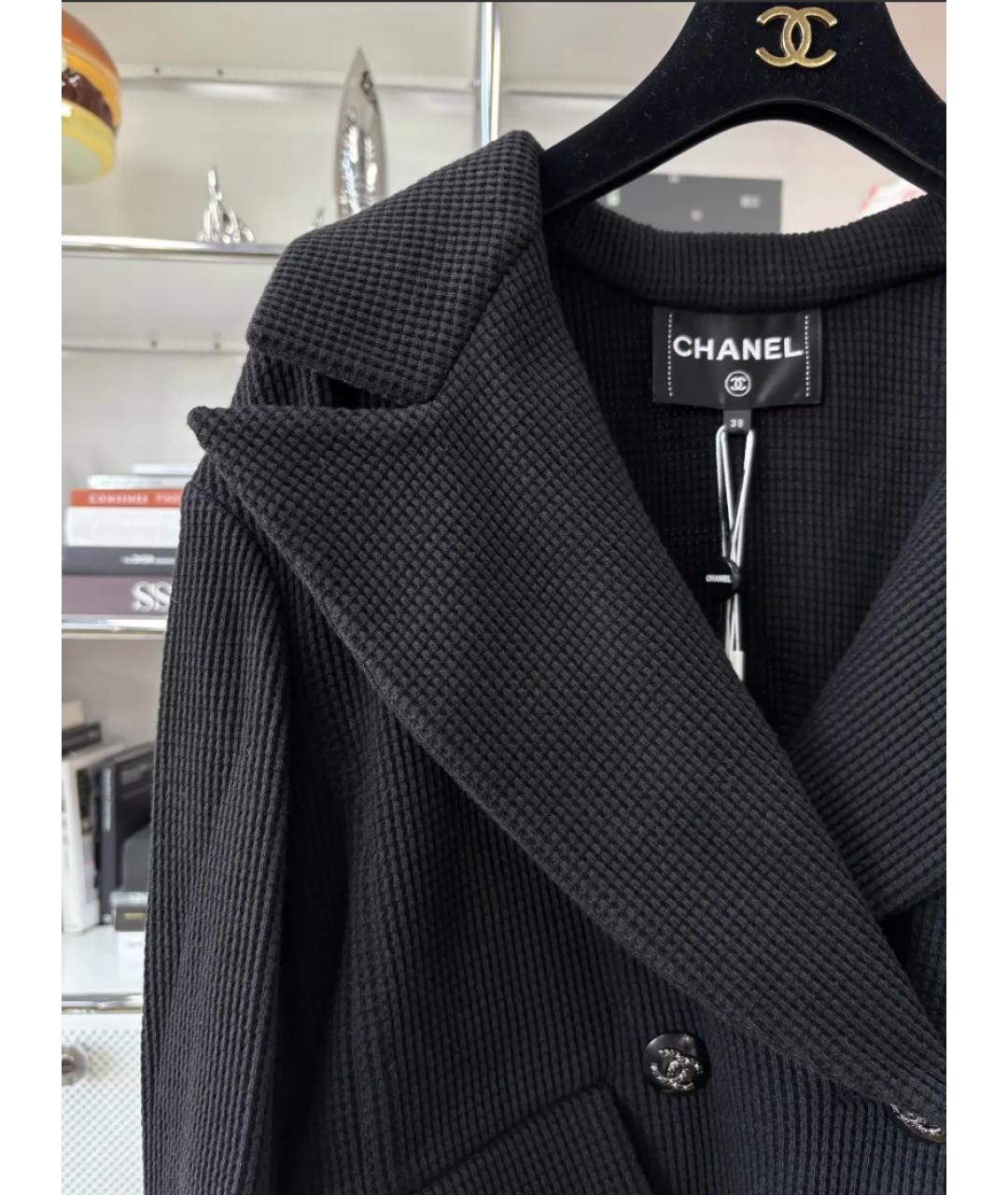 CHANEL Черная хлопковая куртка, фото 2