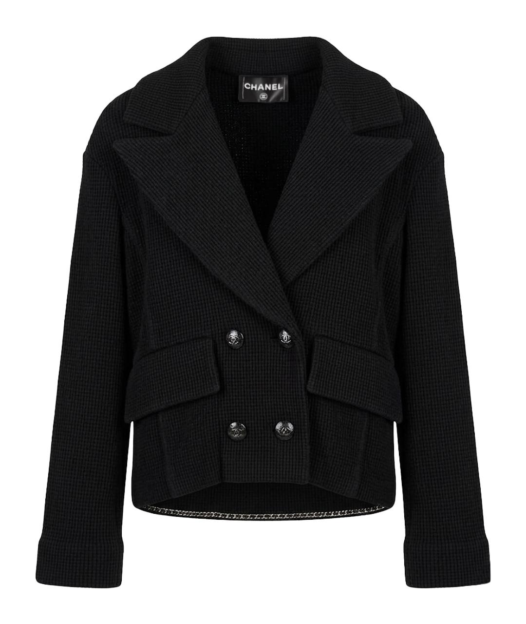 CHANEL Черная хлопковая куртка, фото 1