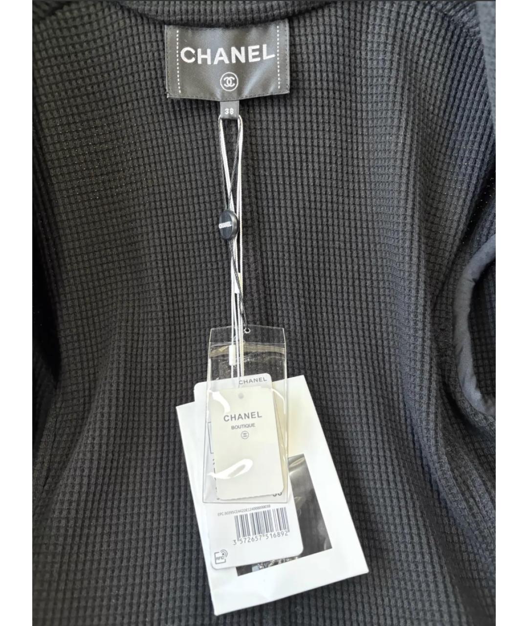 CHANEL Черная хлопковая куртка, фото 5