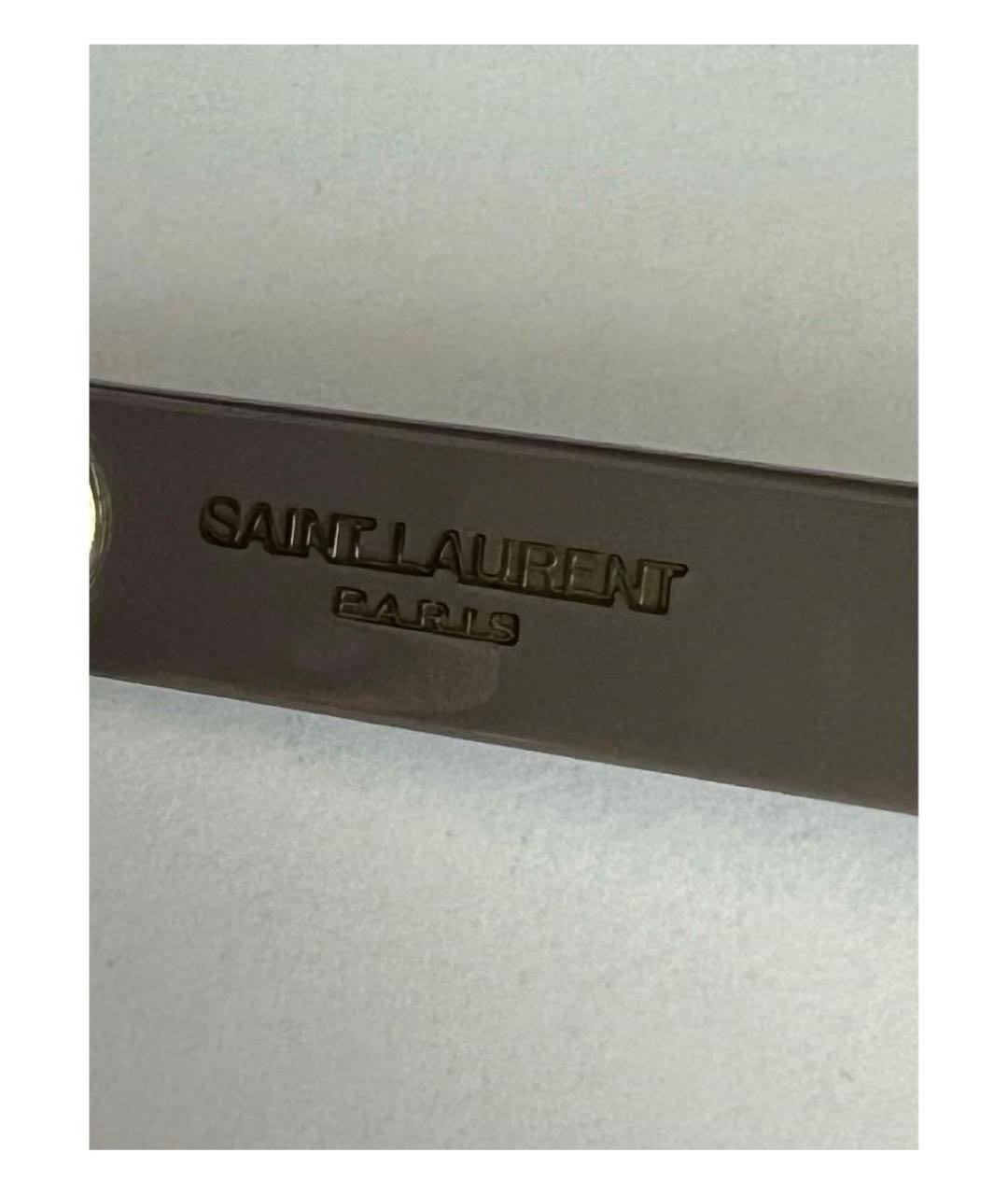 SAINT LAURENT Серые пластиковые солнцезащитные очки, фото 5