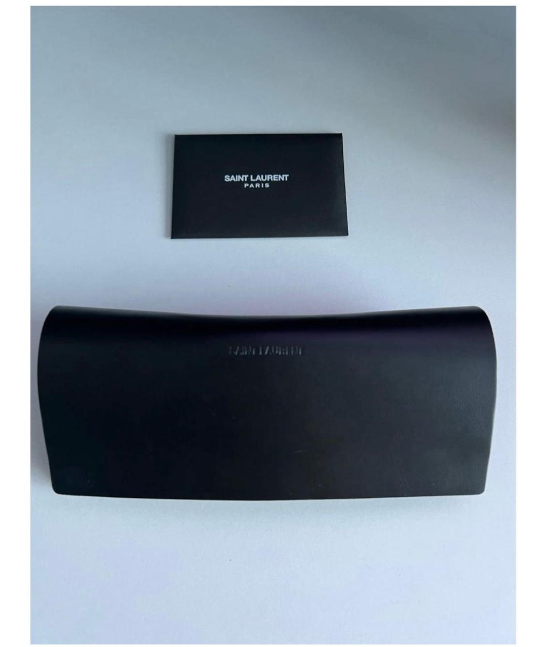 SAINT LAURENT Серые пластиковые солнцезащитные очки, фото 4