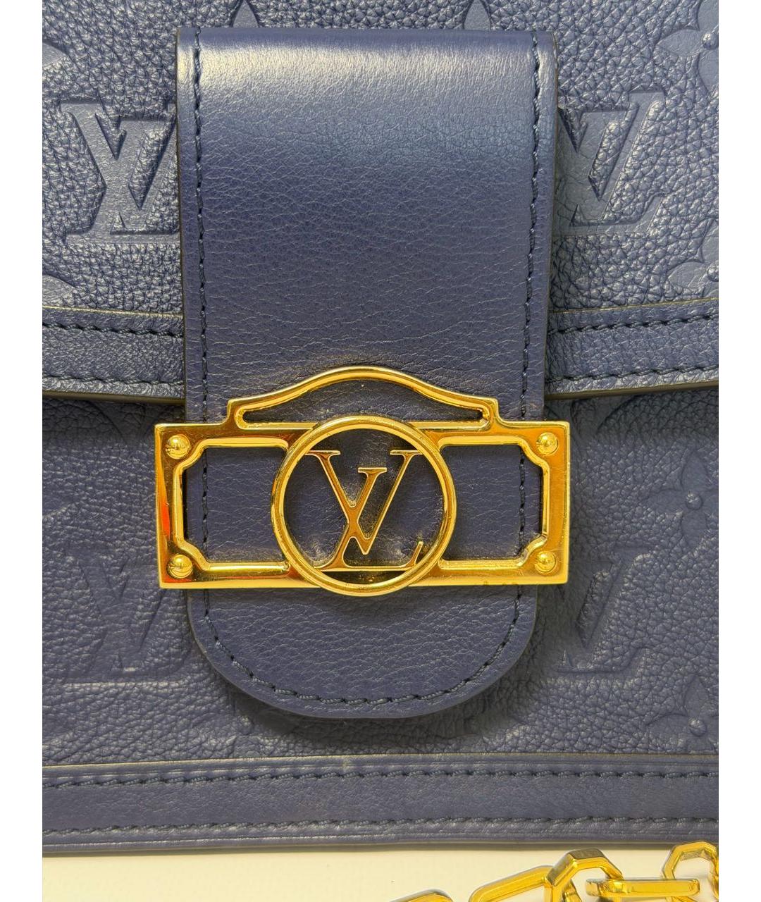 LOUIS VUITTON Синяя кожаная сумка через плечо, фото 5