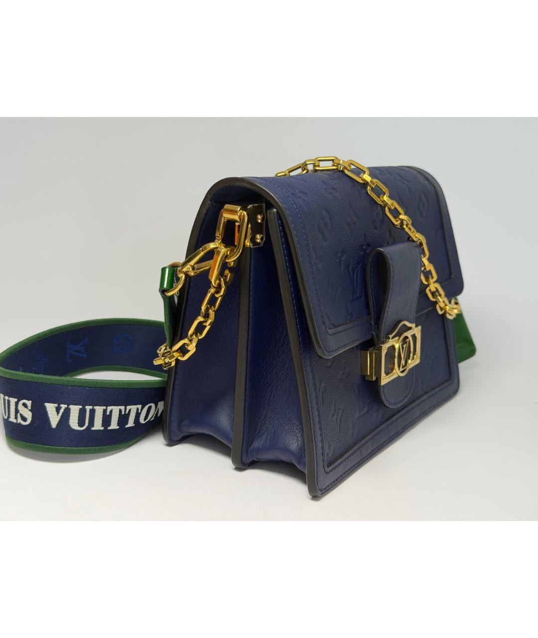 LOUIS VUITTON Синяя кожаная сумка через плечо, фото 2