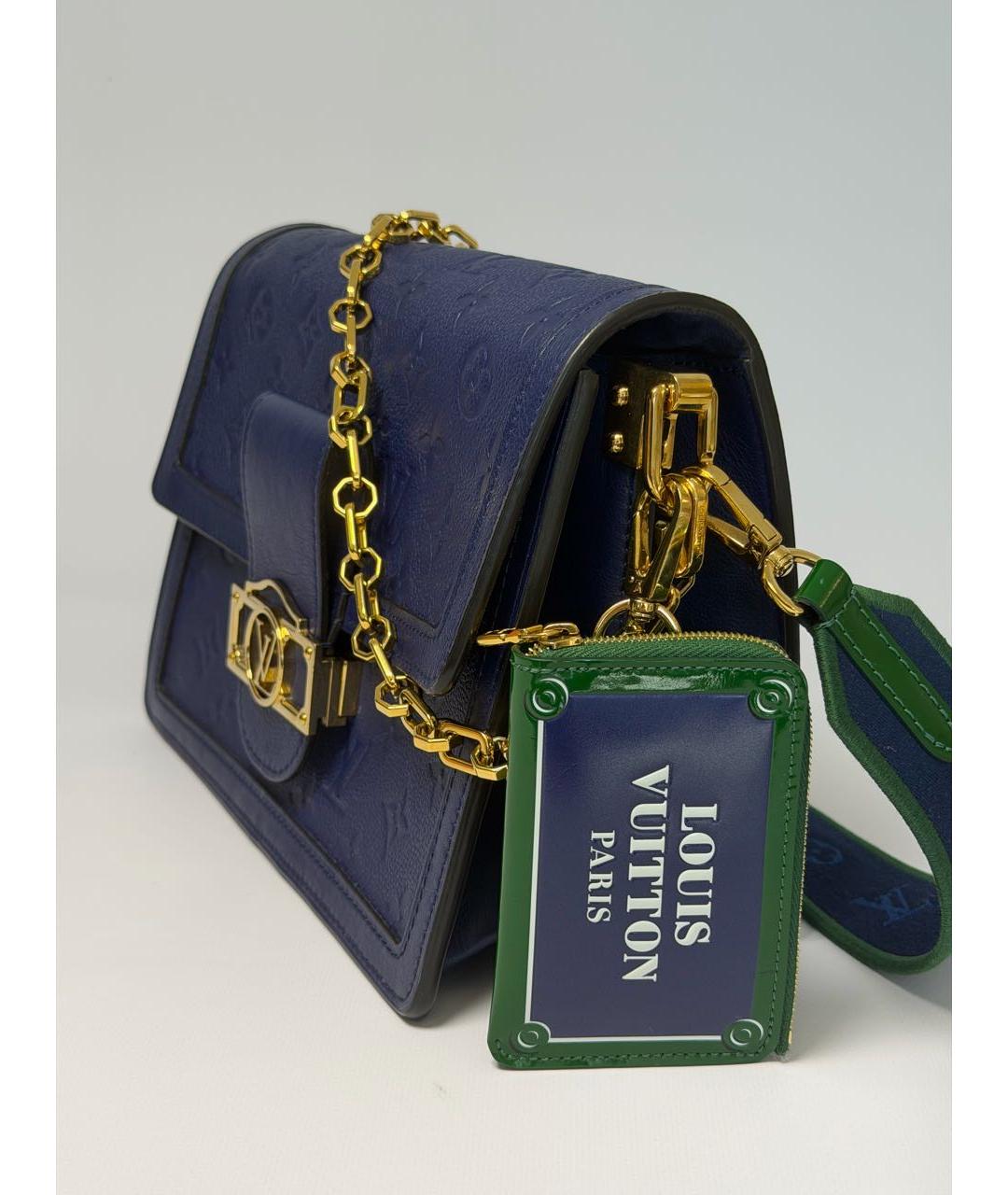 LOUIS VUITTON Синяя кожаная сумка через плечо, фото 6