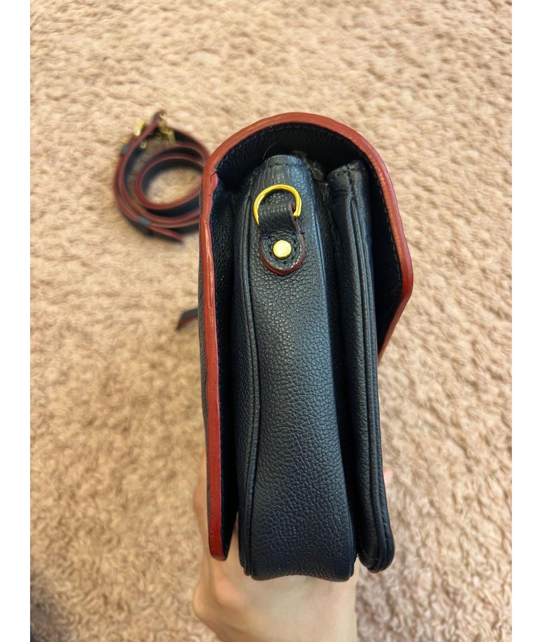 LOUIS VUITTON Темно-синяя кожаная сумка через плечо, фото 5