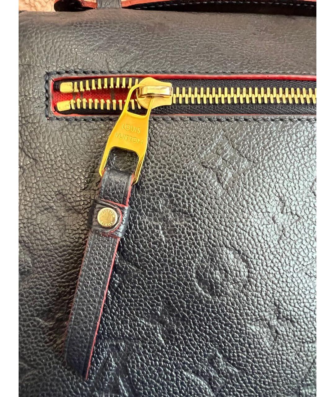 LOUIS VUITTON Темно-синяя кожаная сумка через плечо, фото 7