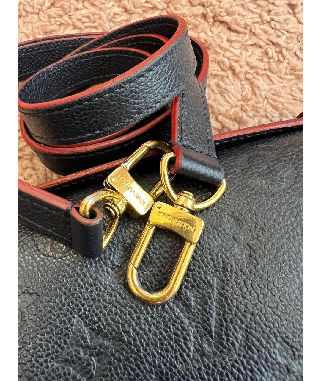 LOUIS VUITTON Темно-синяя кожаная сумка через плечо, фото 3