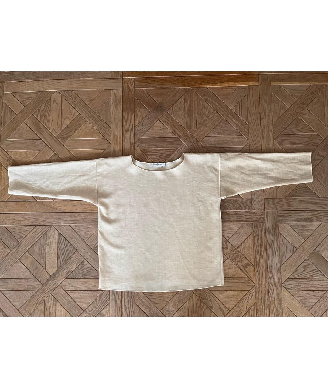 MAX MARA Бежевый льняной костюм с юбками, фото 4