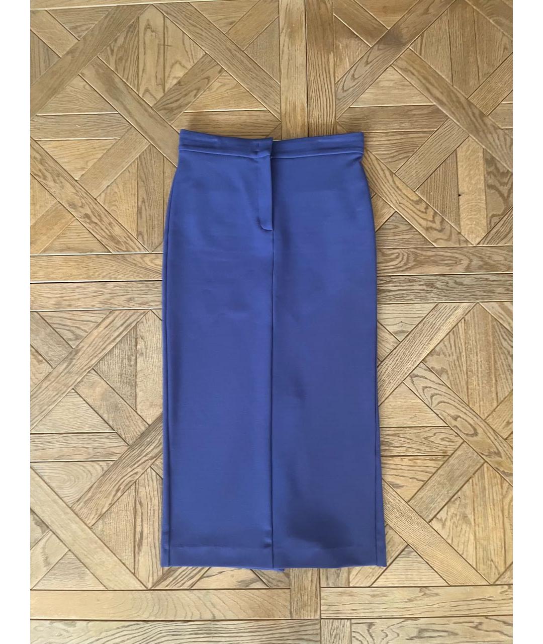 MAX MARA Синий вискозный костюм с юбками, фото 2