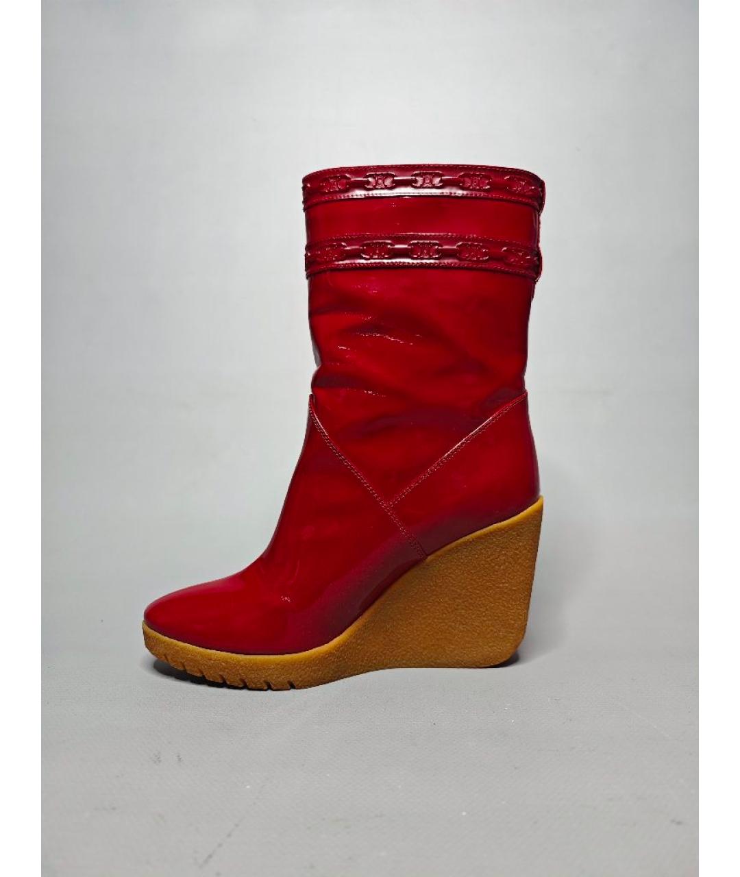 CELINE Красные полусапоги из лакированной кожи, фото 3