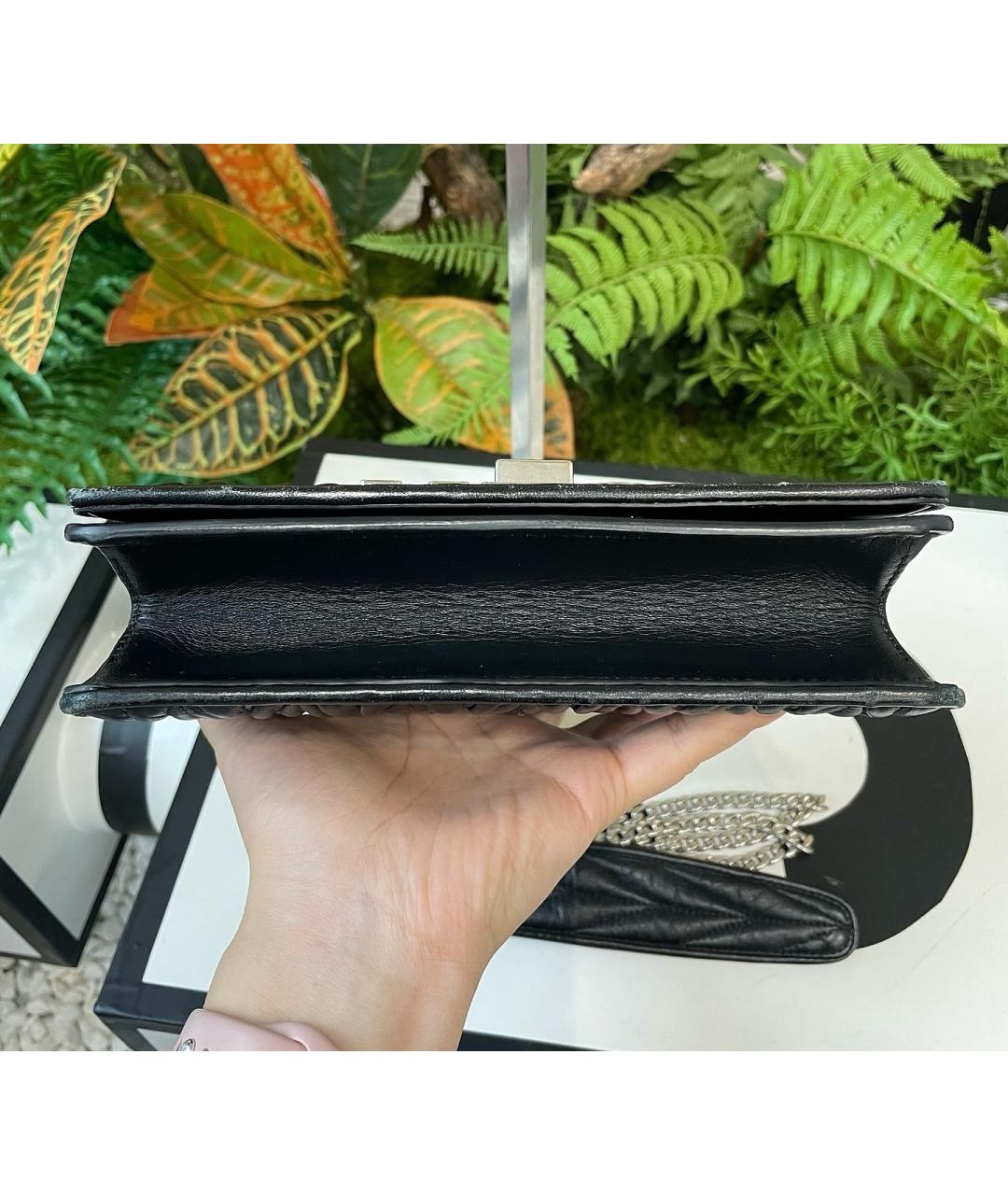 MIU MIU Черная кожаная сумка через плечо, фото 6