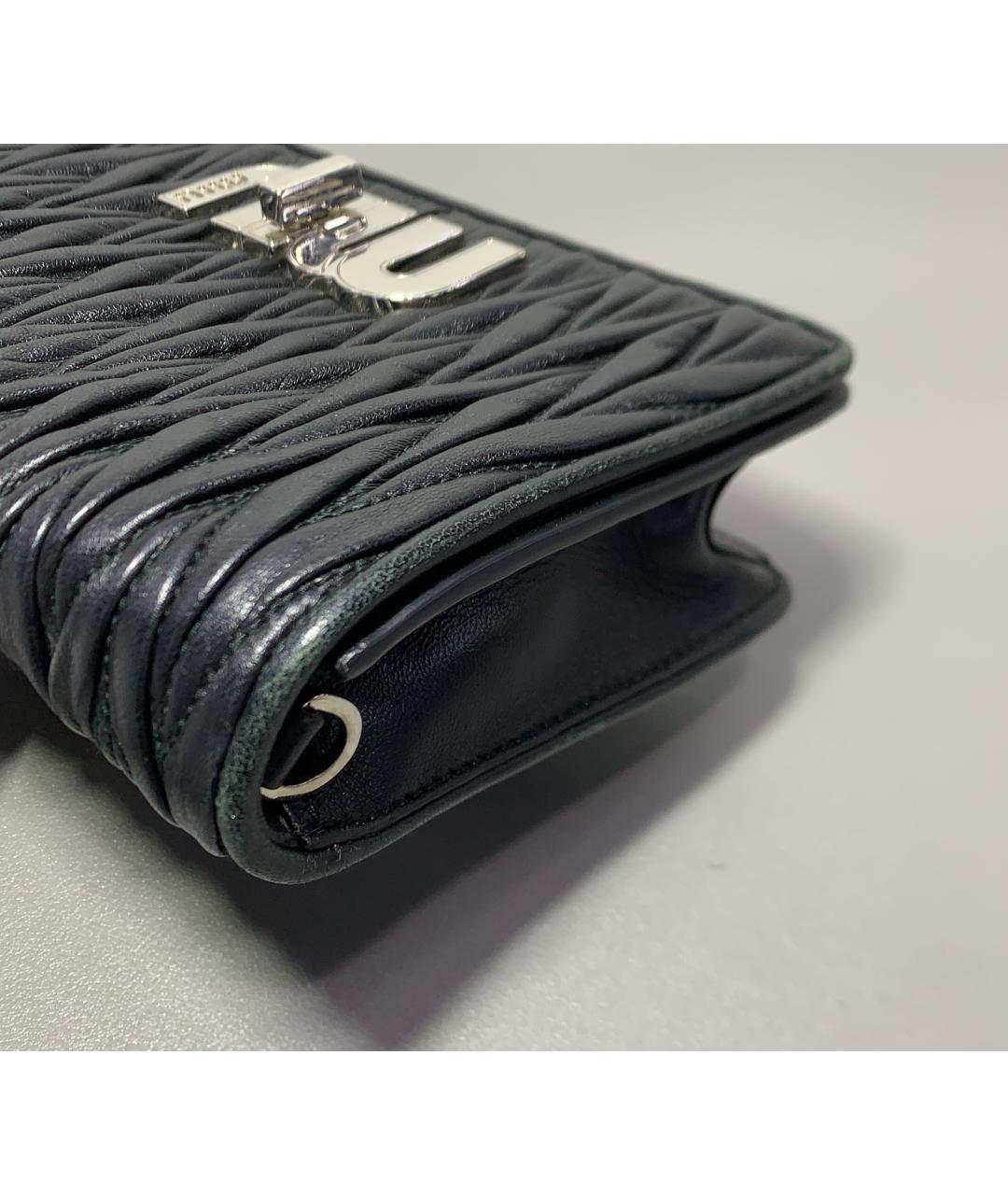 MIU MIU Черная кожаная сумка через плечо, фото 9