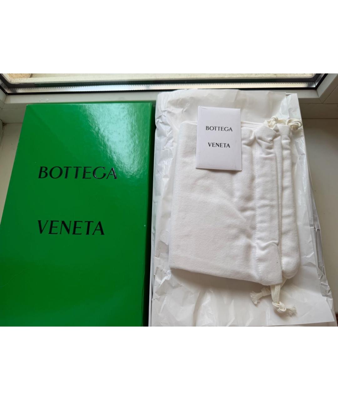 BOTTEGA VENETA Черные кожаные босоножки, фото 8