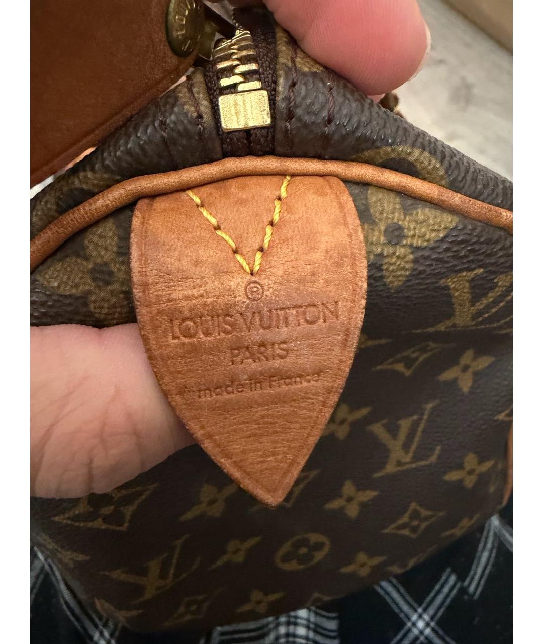 LOUIS VUITTON Коричневая сумка с короткими ручками, фото 5