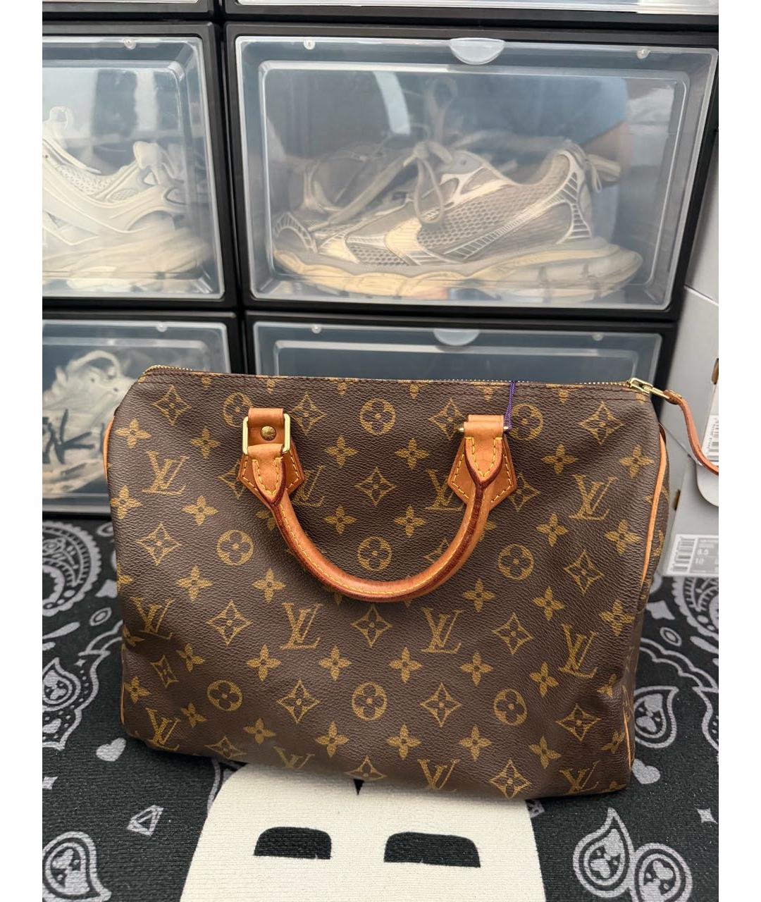 LOUIS VUITTON Коричневая сумка с короткими ручками, фото 6