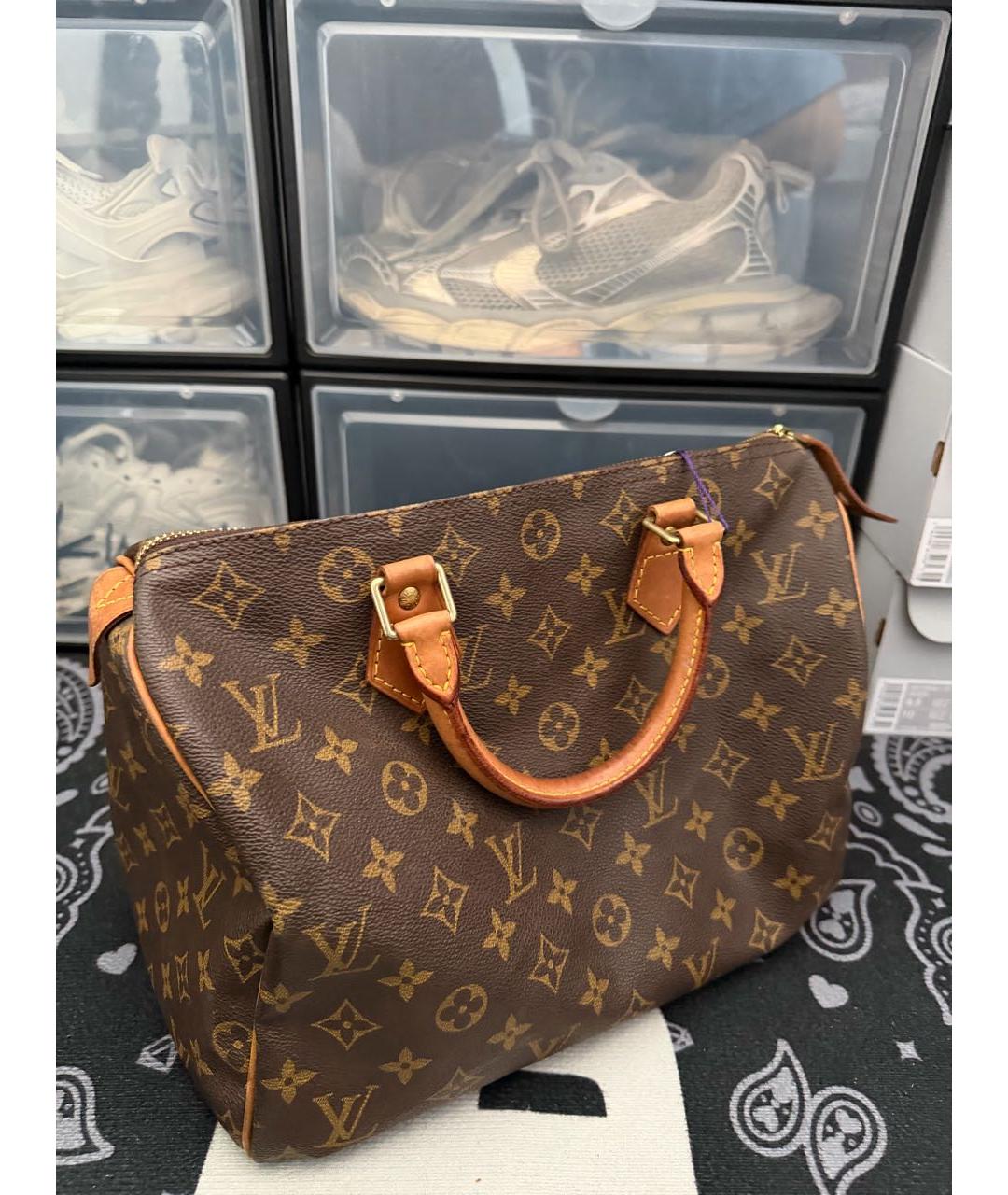 LOUIS VUITTON Коричневая сумка с короткими ручками, фото 2