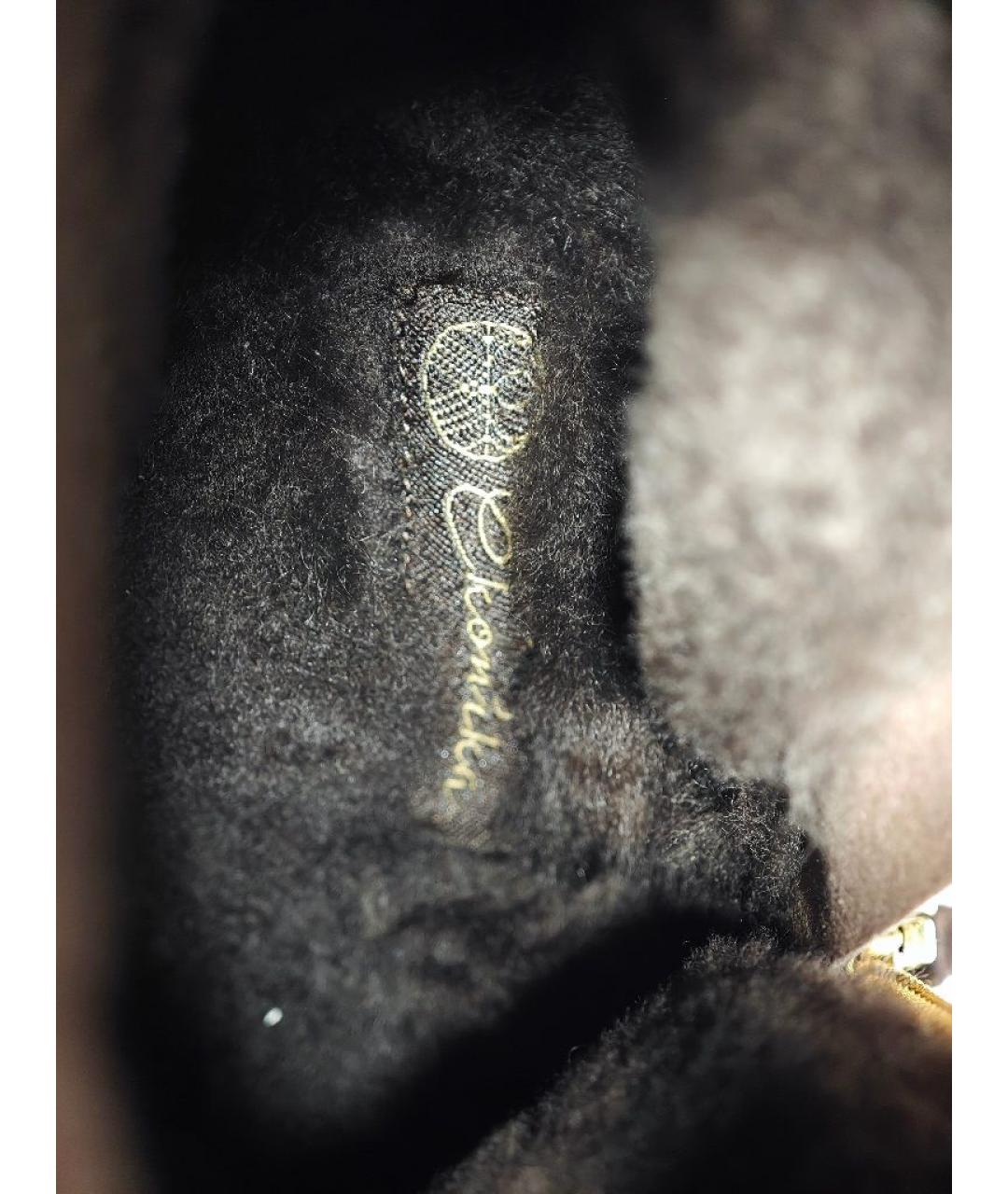 LOUIS VUITTON Коричневые замшевые полусапоги, фото 6