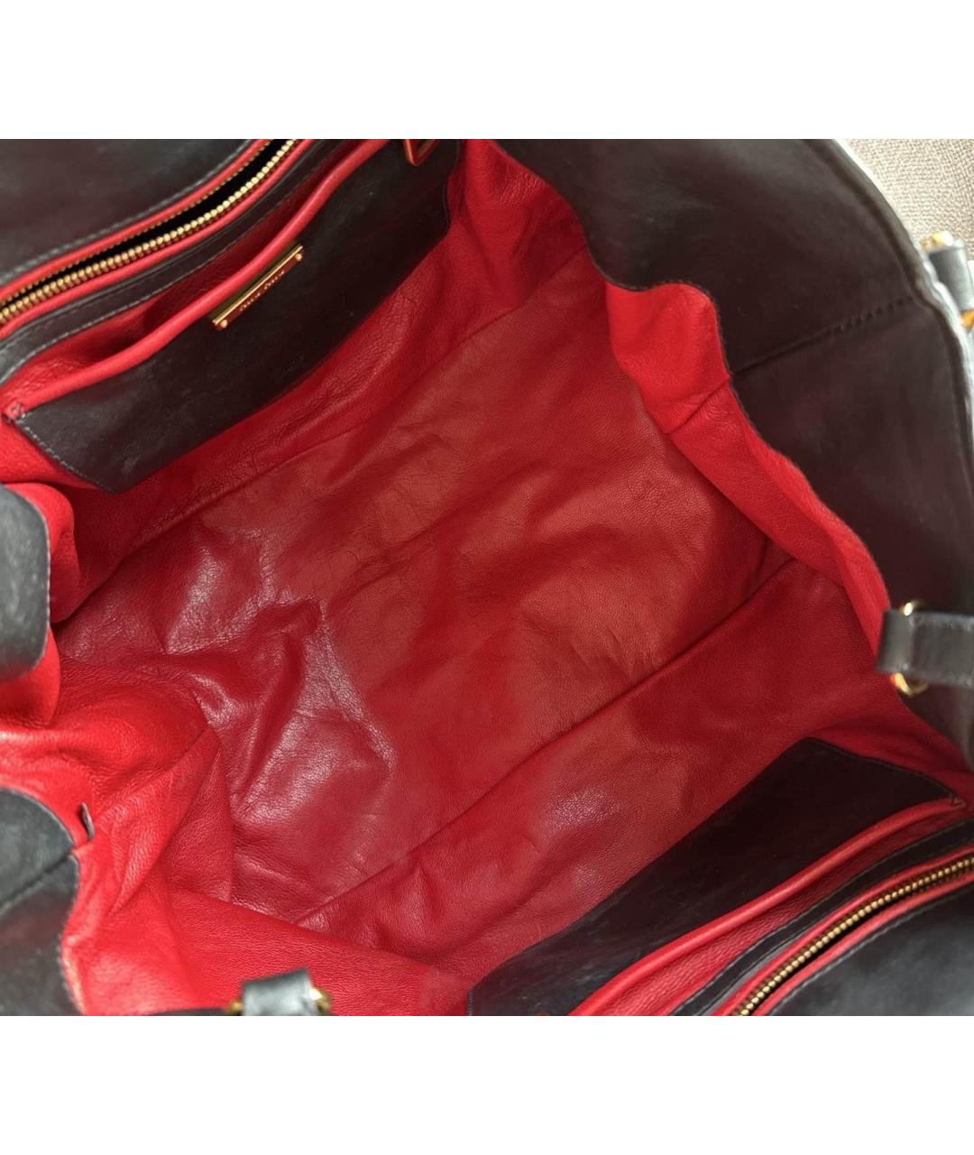 MIU MIU Черная кожаная сумка через плечо, фото 5