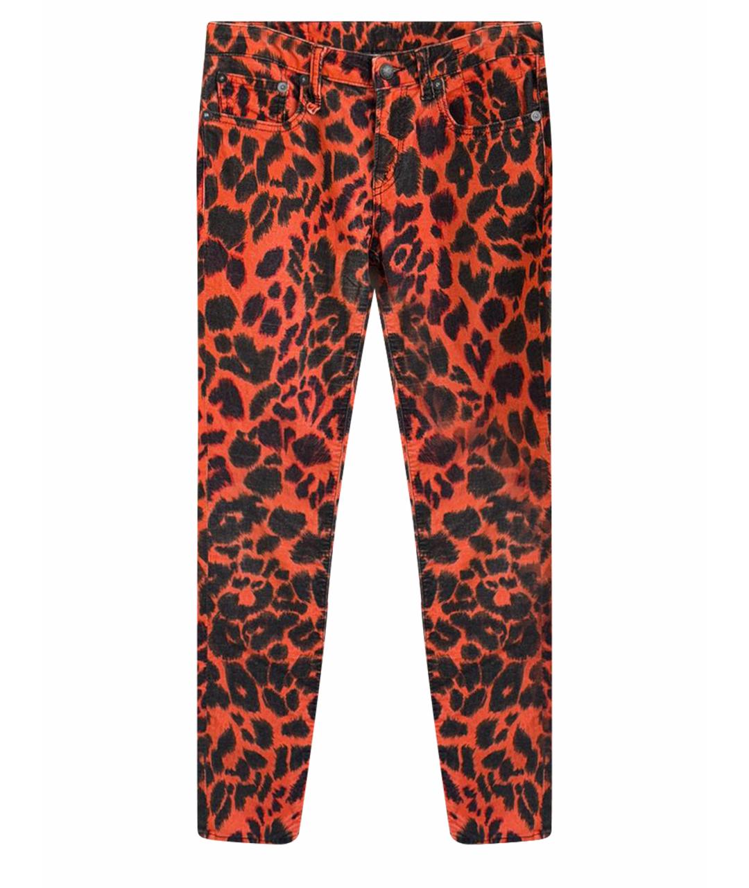 R13 Оранжевое джинсы слим, фото 1