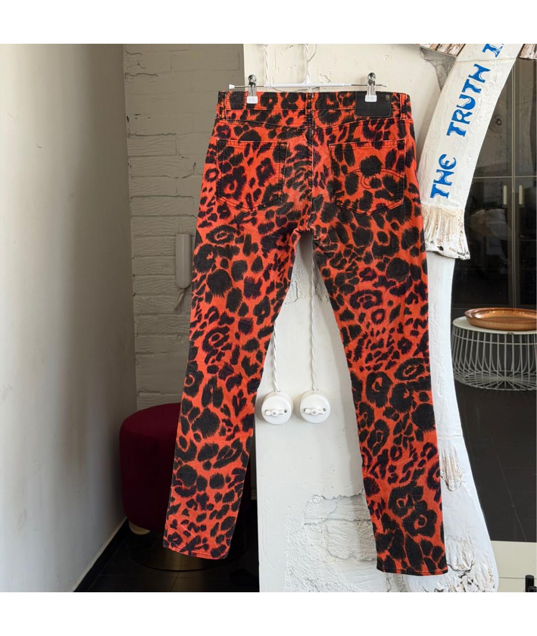 R13 Оранжевое джинсы слим, фото 2