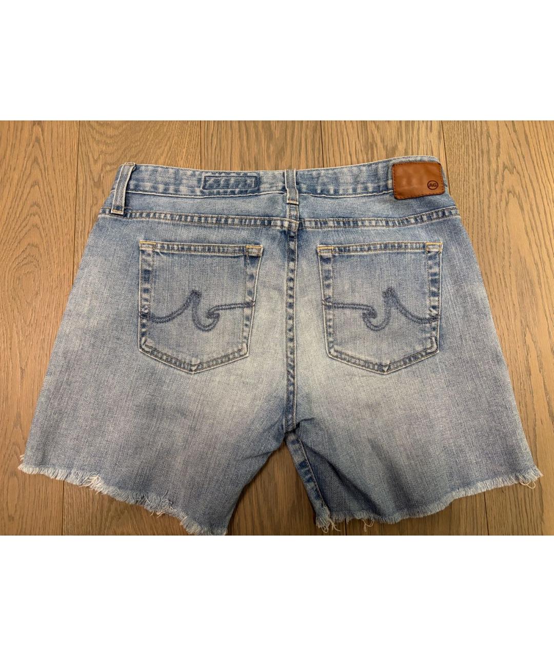 AG JEANS Синие деним шорты, фото 2