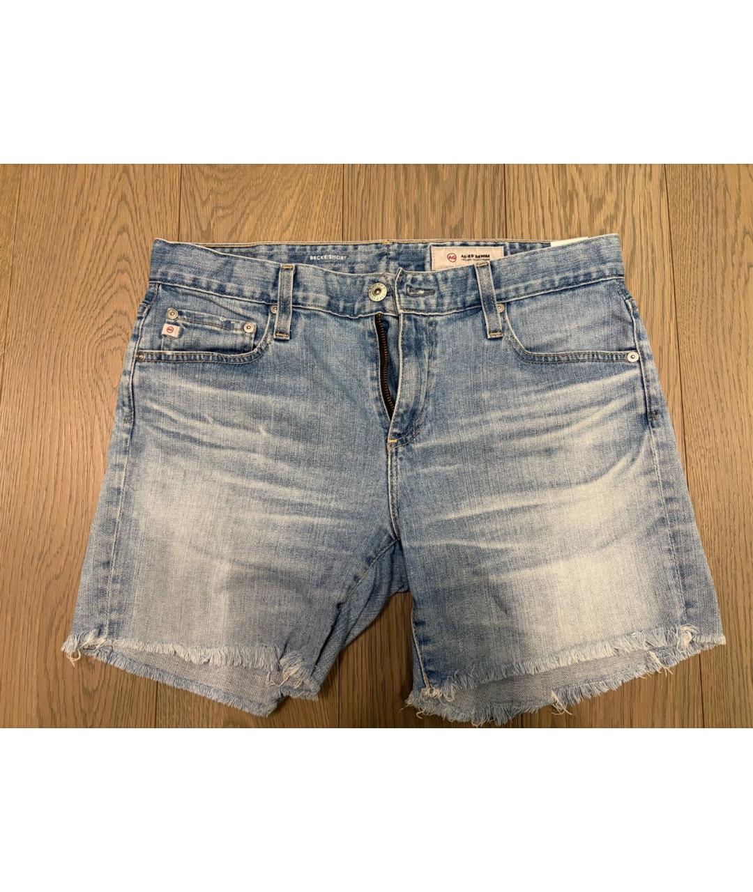 AG JEANS Синие деним шорты, фото 5