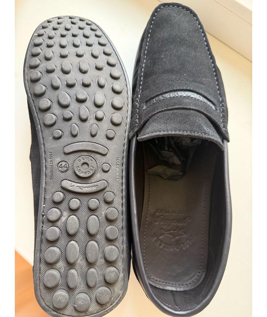 PAUL & SHARK Темно-синие замшевые мокасины, фото 4