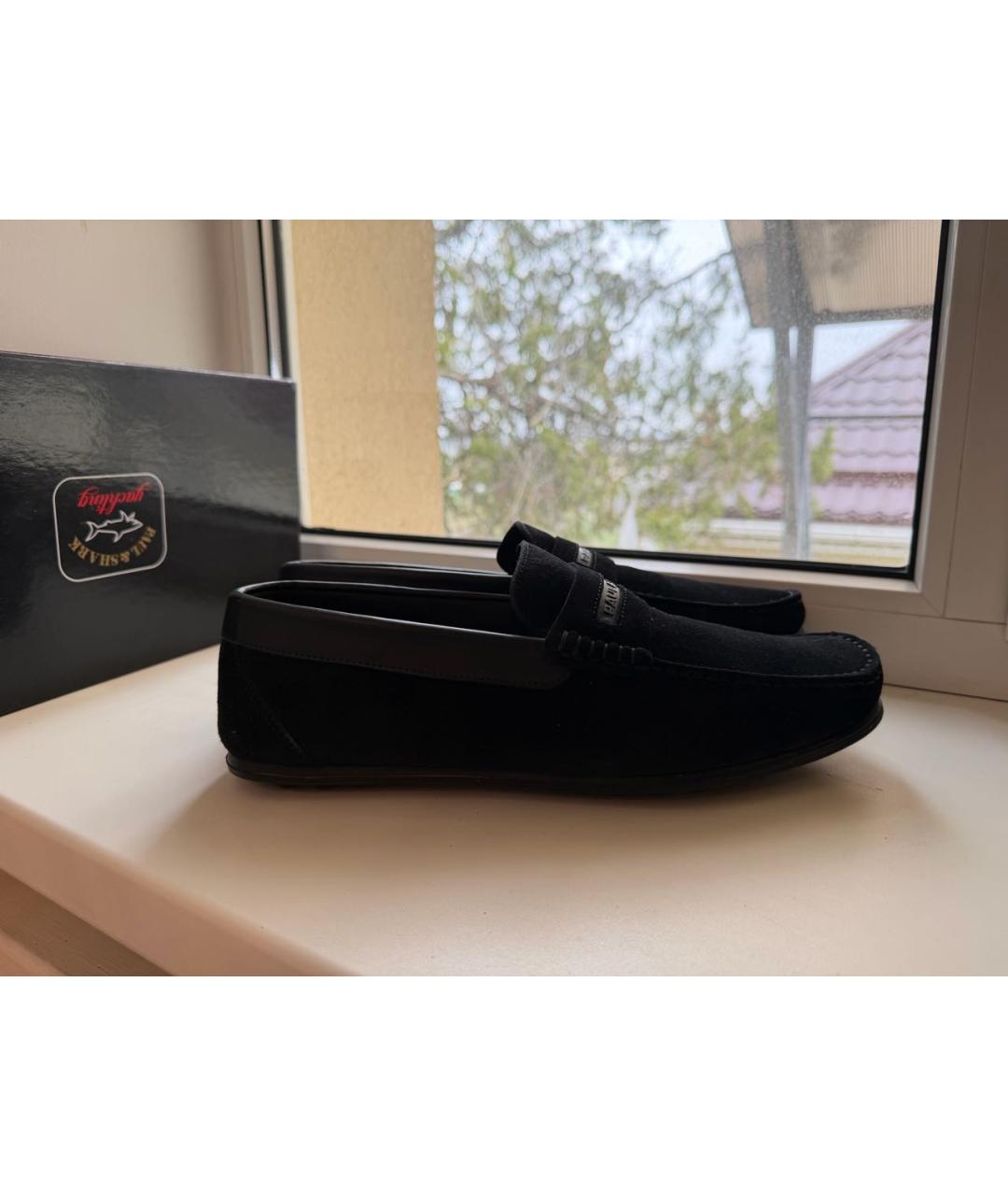 PAUL & SHARK Темно-синие замшевые мокасины, фото 2