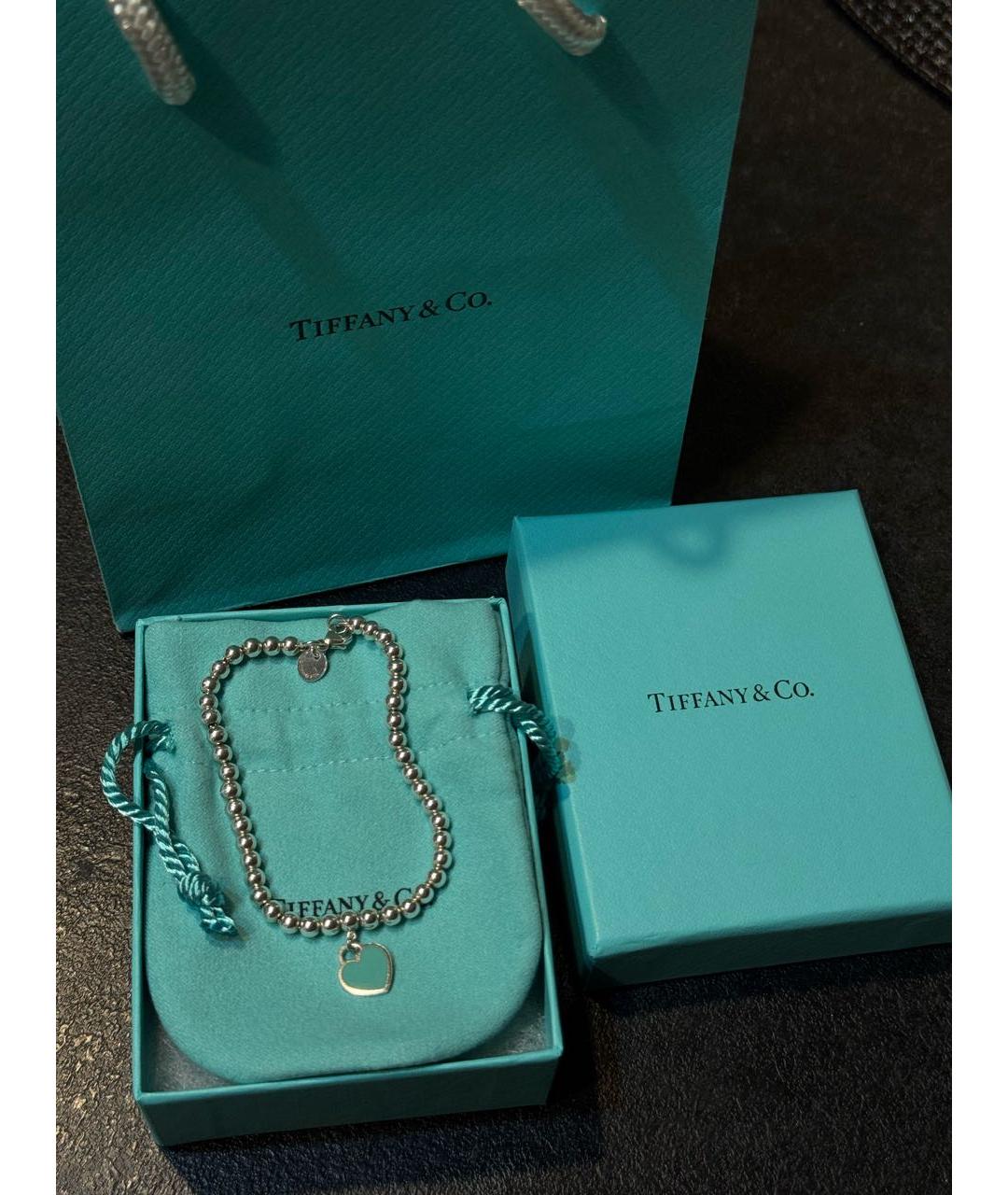 TIFFANY&CO Бирюзовый серебряный браслет, фото 3