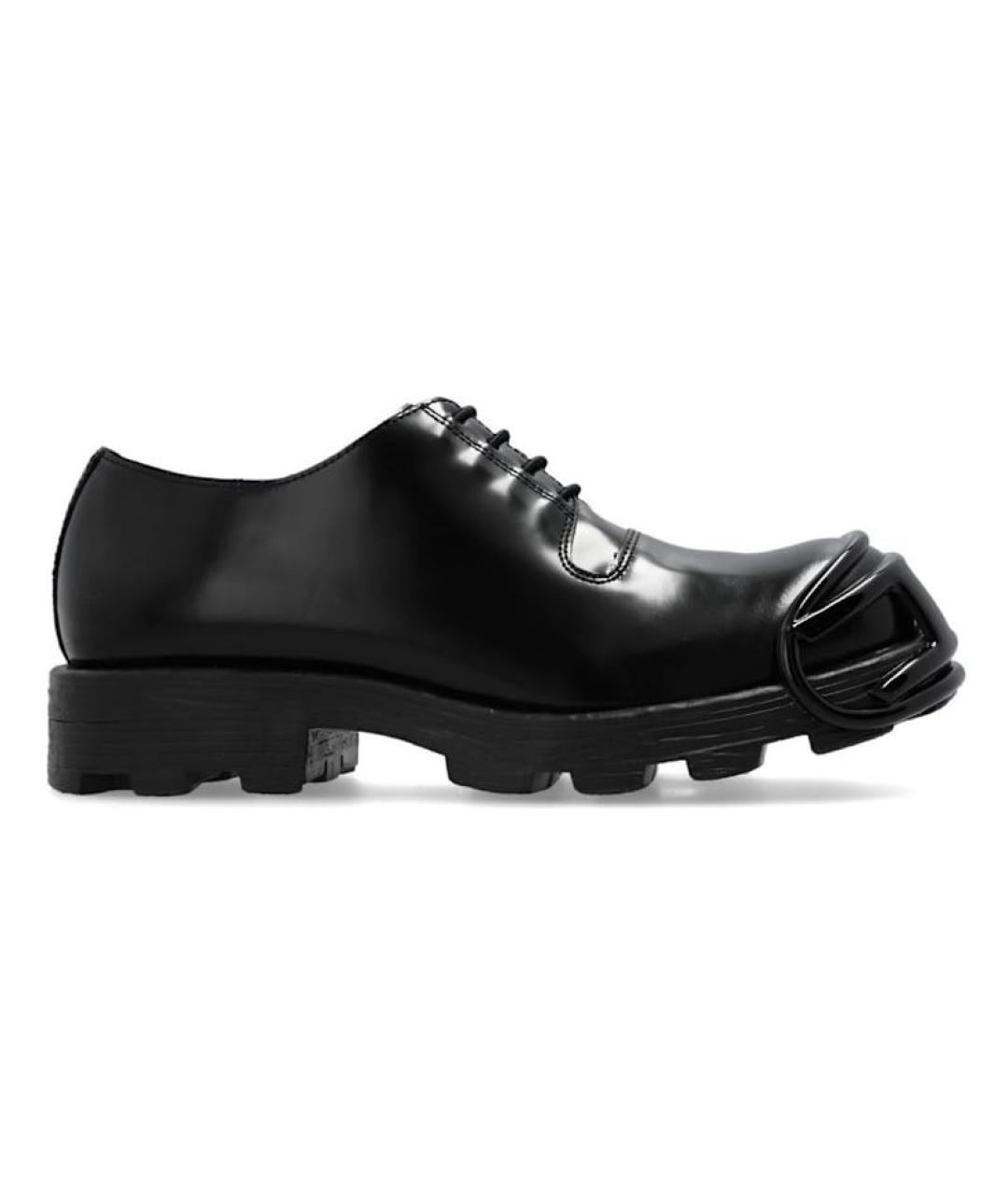 DIESEL Черные кожаные брогги и оксфорды, фото 6