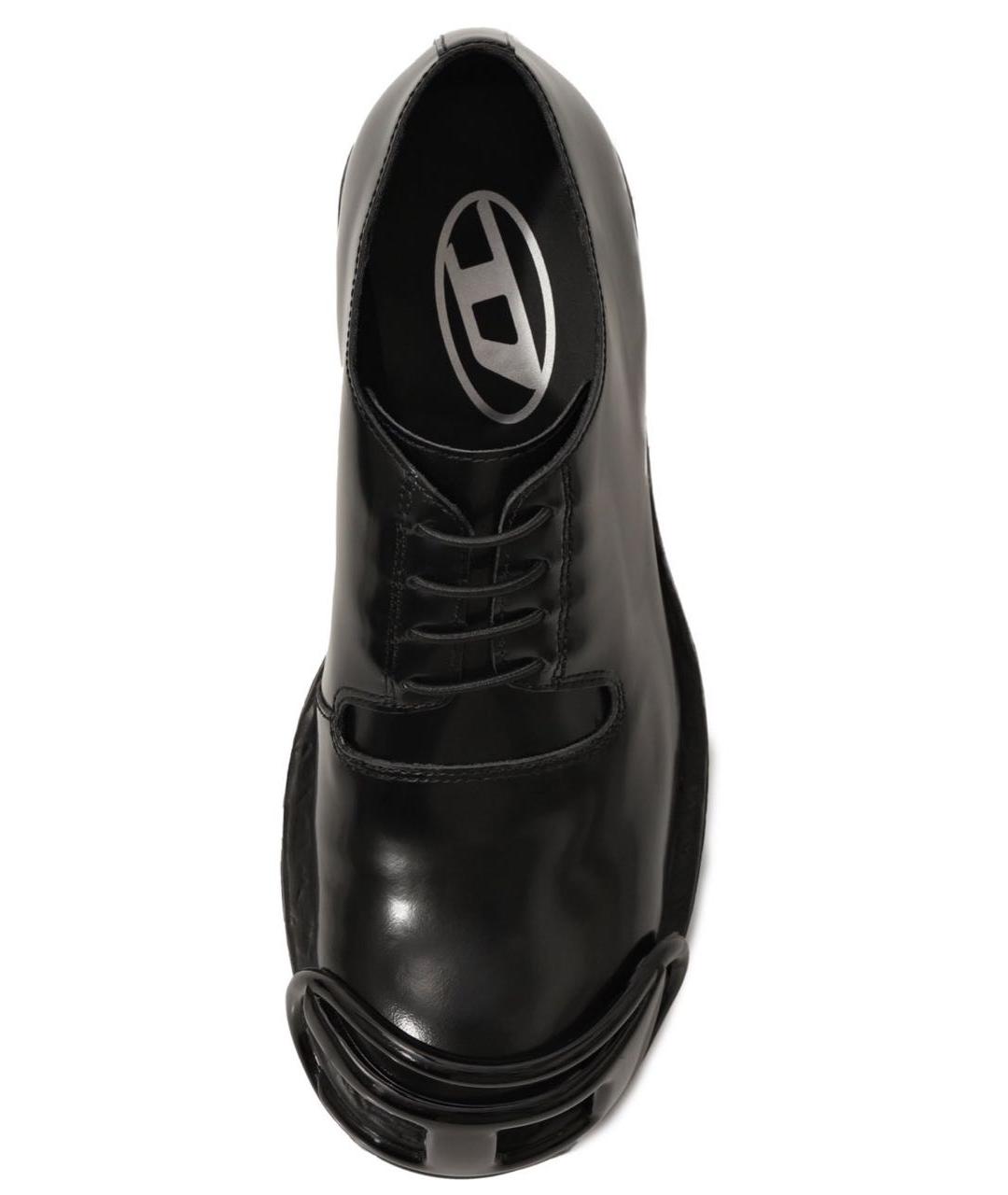 DIESEL Черные кожаные брогги и оксфорды, фото 2