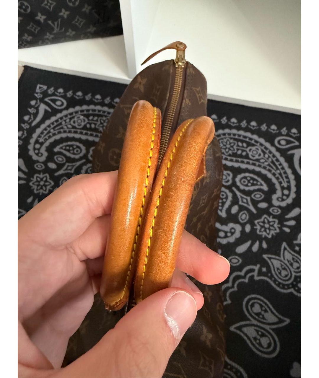 LOUIS VUITTON Коричневая сумка с короткими ручками, фото 7