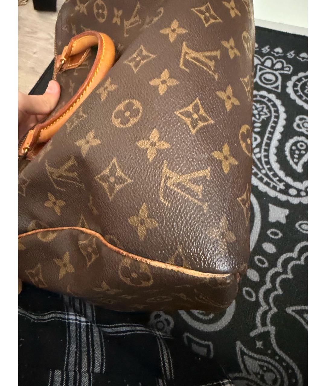 LOUIS VUITTON Коричневая сумка с короткими ручками, фото 5