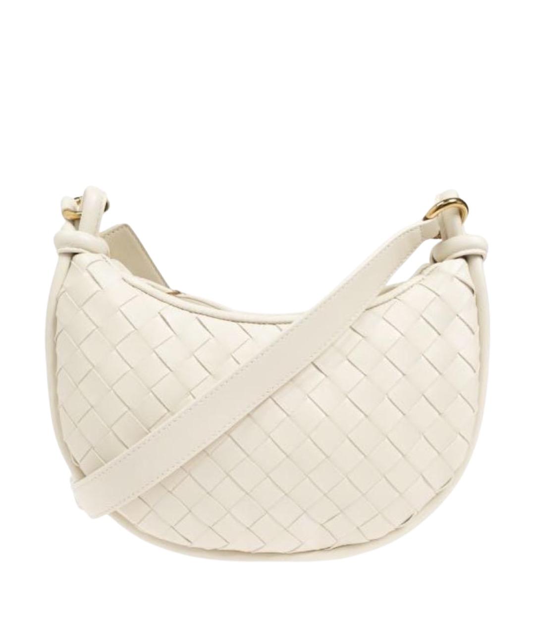 BOTTEGA VENETA Бежевая кожаная сумка через плечо, фото 1