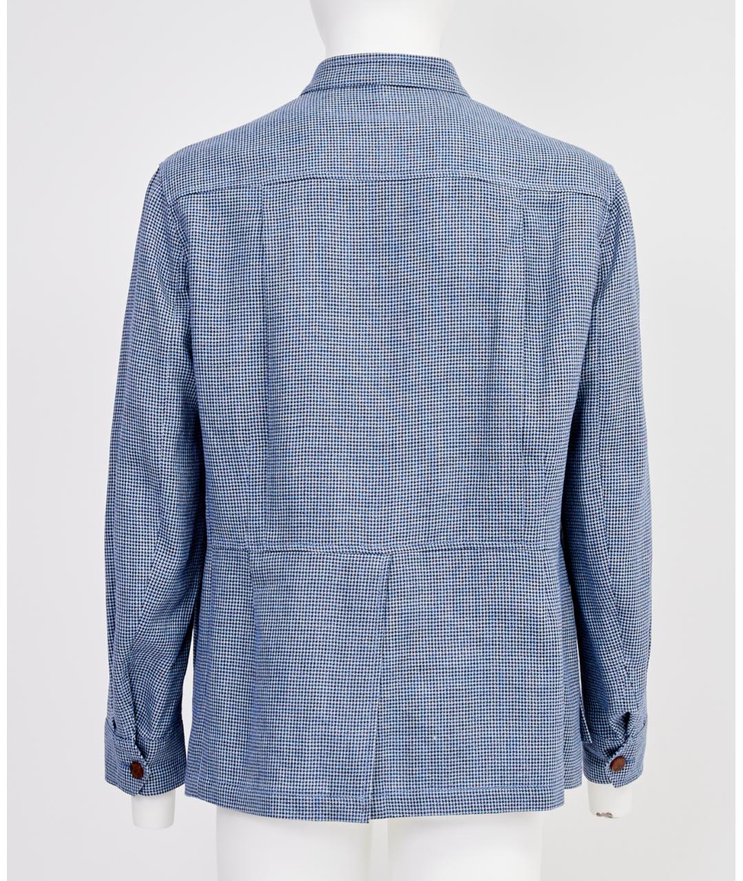 LARDINI Синий шерстяной пиджак, фото 3