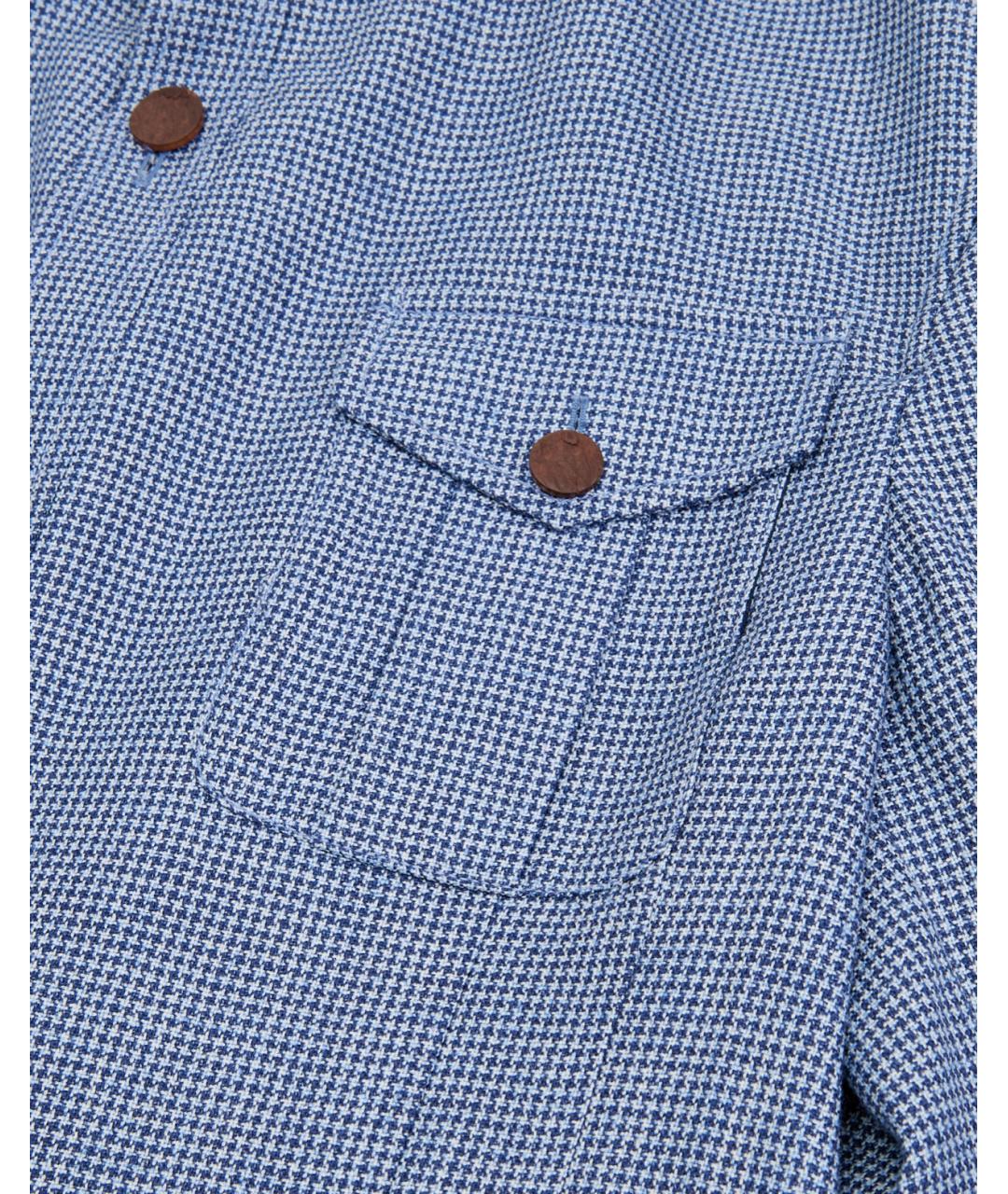 LARDINI Синий шерстяной пиджак, фото 4