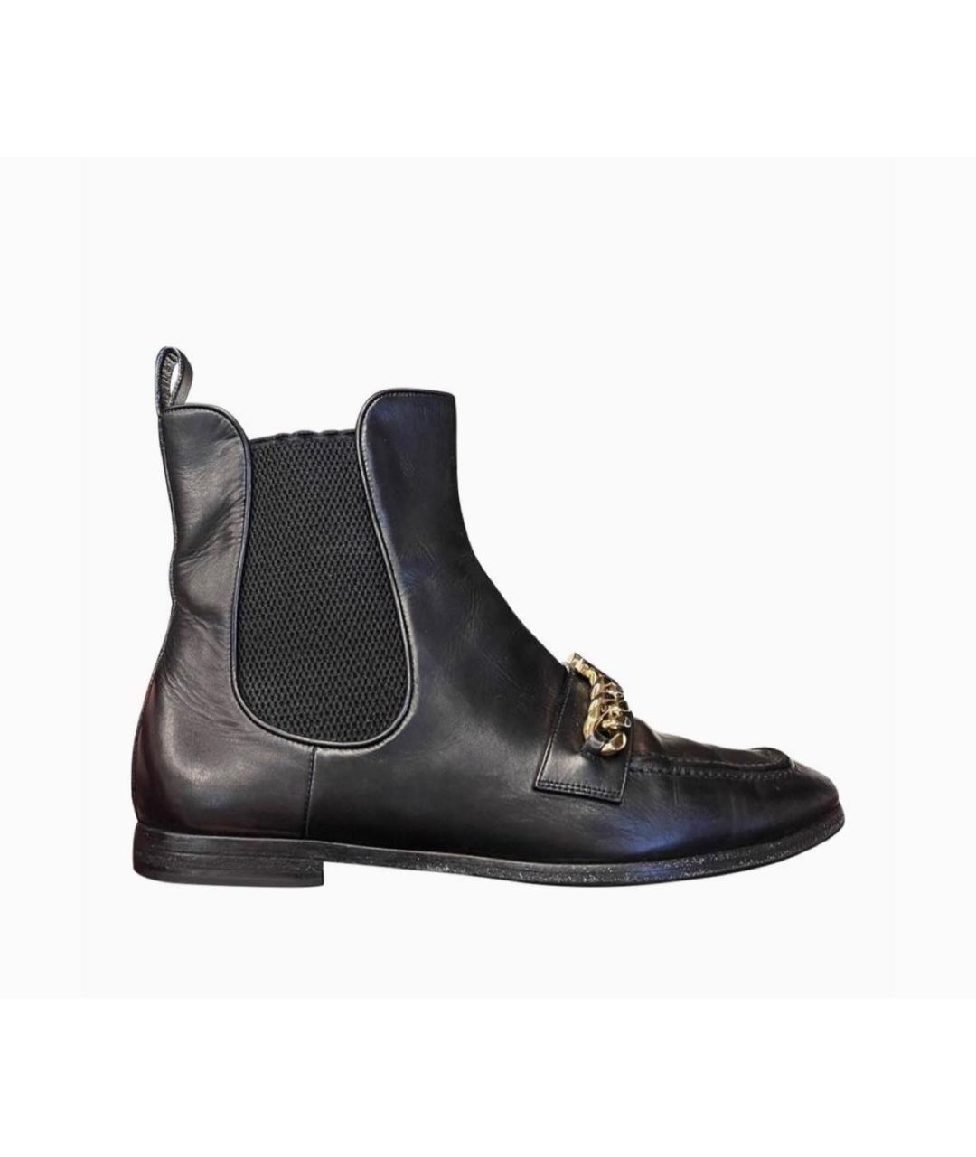 LOUIS VUITTON Черные кожаные ботинки, фото 5