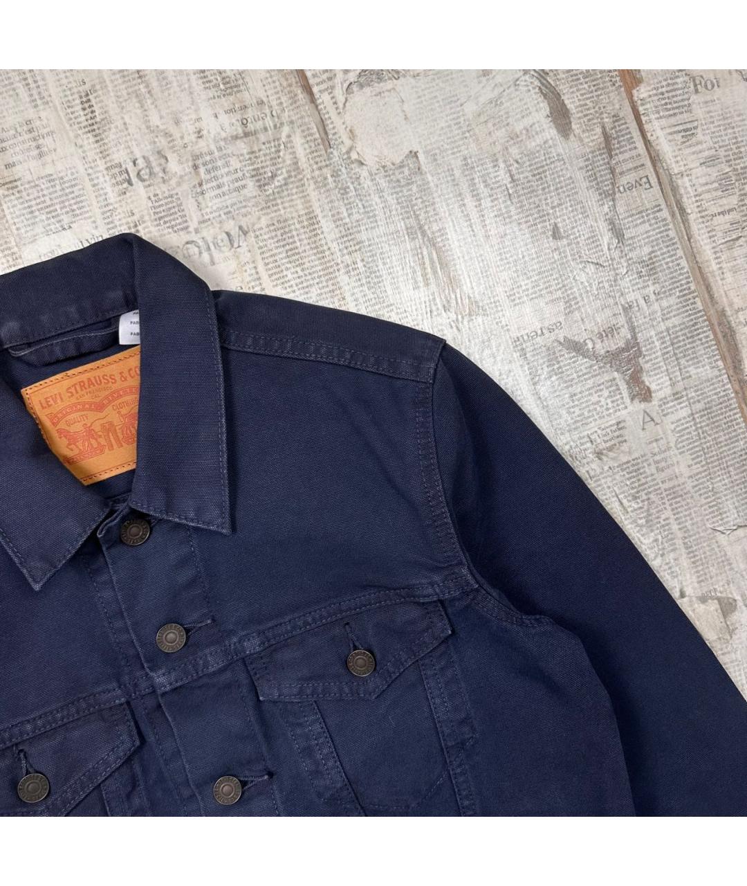 LEVI'S Темно-синяя деним куртка, фото 2