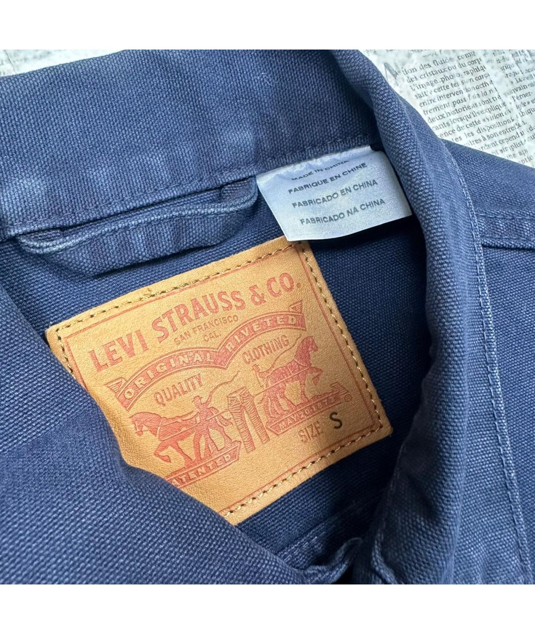 LEVI'S Темно-синяя деним куртка, фото 3