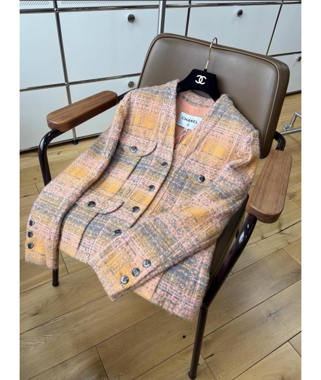 CHANEL Мульти твидовый жакет/пиджак, фото 4