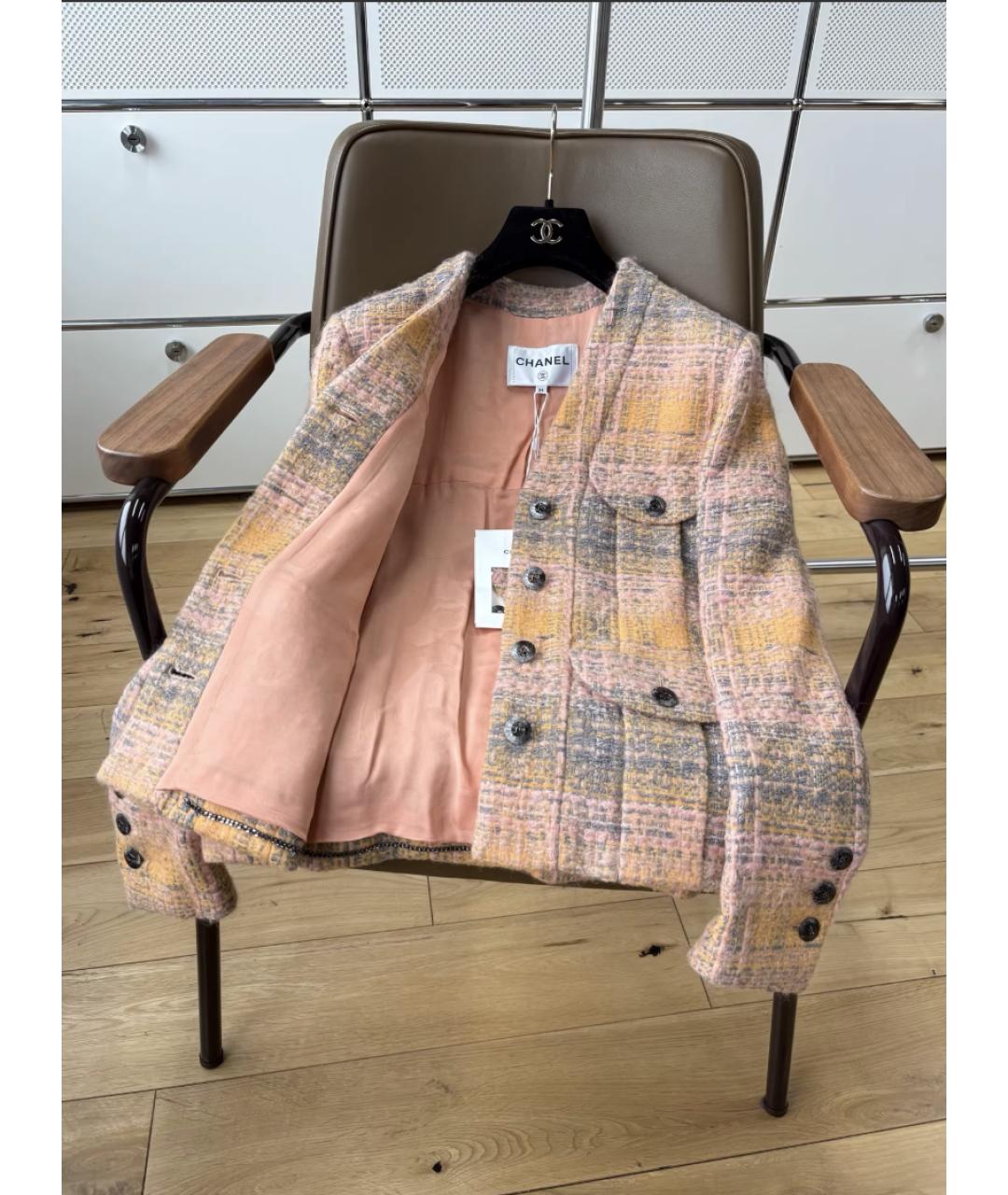 CHANEL Мульти твидовый жакет/пиджак, фото 3