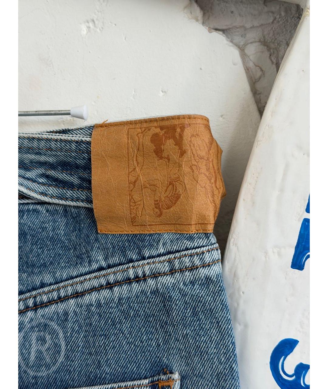 MARTINE ROSE Синяя деним юбка мини, фото 3