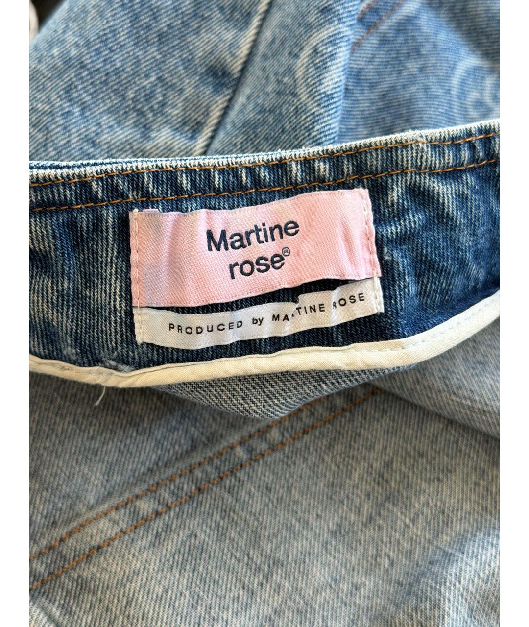 MARTINE ROSE Синяя деним юбка мини, фото 4