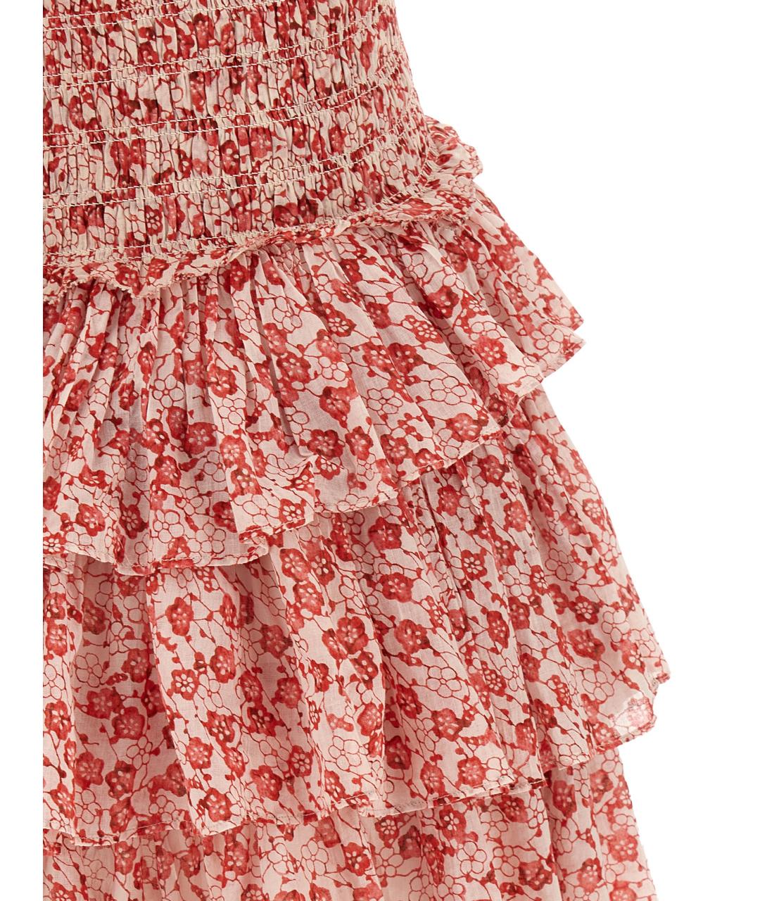 ISABEL MARANT ETOILE Красное хлопковое коктейльное платье, фото 4